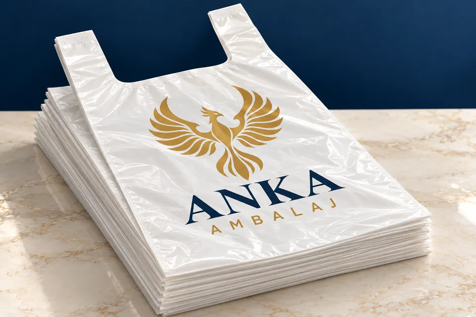 Toptan Market Poşeti için Anka Ambalaj logo baskılı ürün örneği