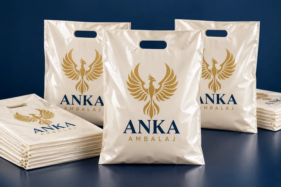Toptan Mağaza Poşeti için Anka Ambalaj logo baskılı ürün örneği